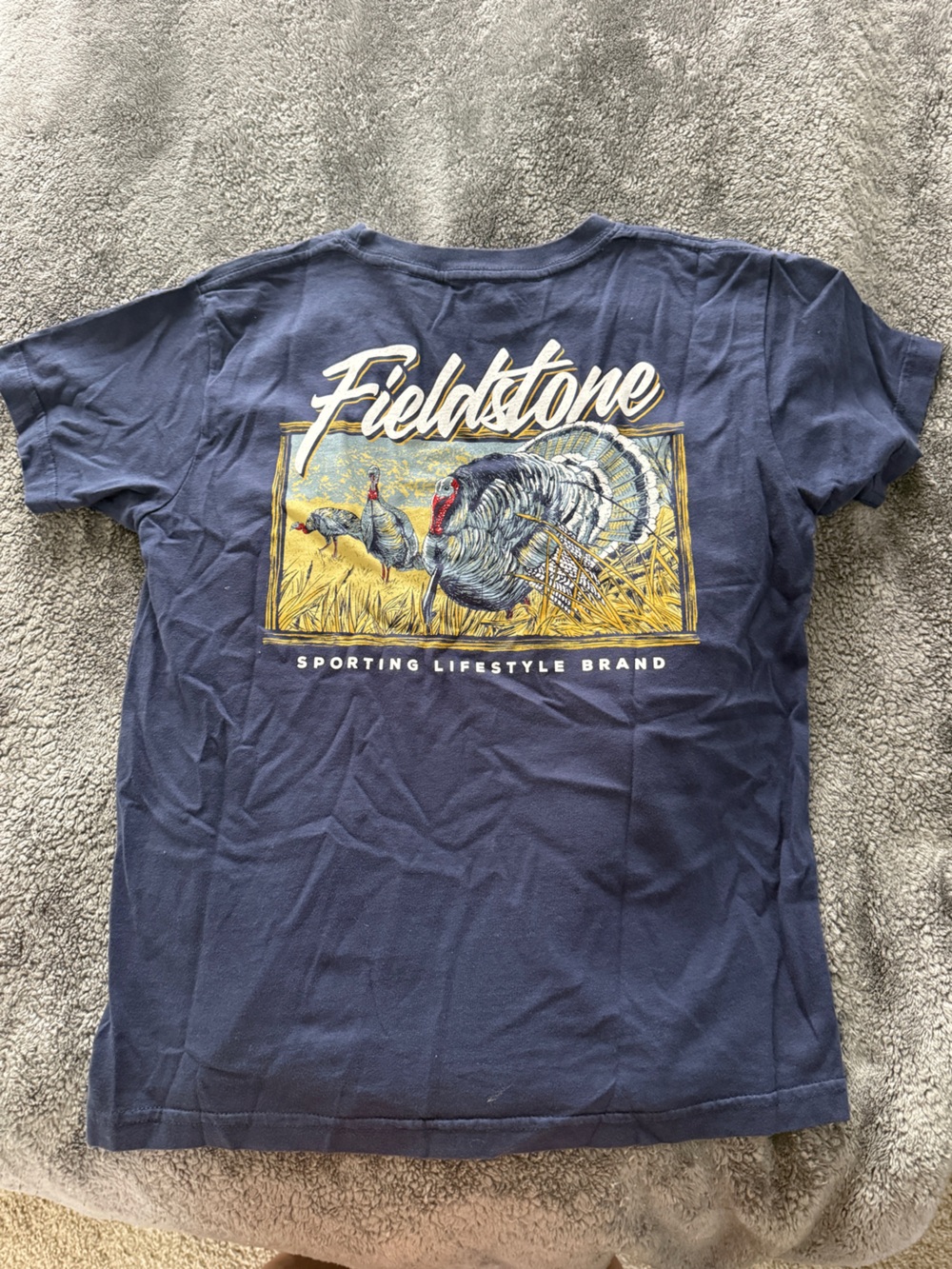 Fieldstone Boys' Navy Turkey Graphic Short-Sleeve Tee